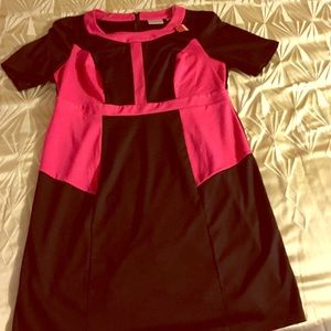 COPY - Avenue pink and black cut-out dress